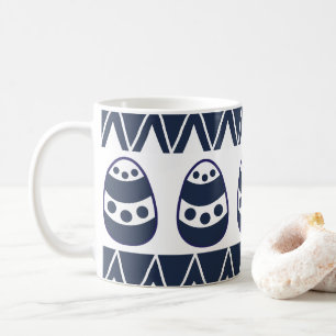 Oster-Eier Chevron Streifen Frohe Ostern Muster Kaffeetasse
