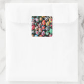 Oster-Eier des bemalten Frühlings Quadratischer Aufkleber (Tasche)