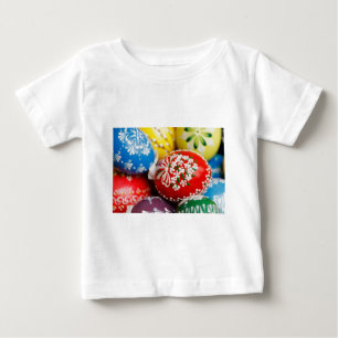 Oster-Eier Farbige Feiertagsmuster Frühlings Kunst Baby T-shirt