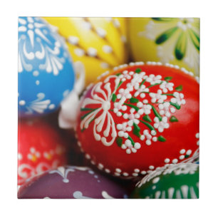 Oster-Eier Farbige Feiertagsmuster Frühlings Kunst Fliese