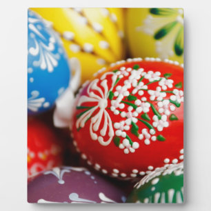 Oster-Eier Farbige Feiertagsmuster Frühlings Kunst Fotoplatte