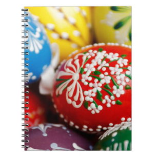 Oster-Eier Farbige Feiertagsmuster Frühlings Kunst Notizblock