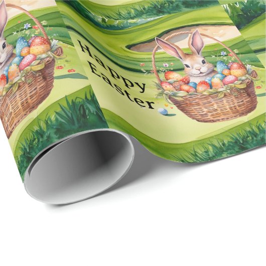 Oster-Eier für Golfer auf grünem Gras Geschenkpapier (Rolleneckpunkt)