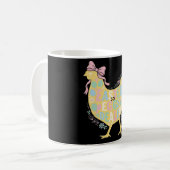 Oster-Eier-Händler Loral Huhn Henne Kokette Schlei Kaffeetasse (Vorderseite Links)