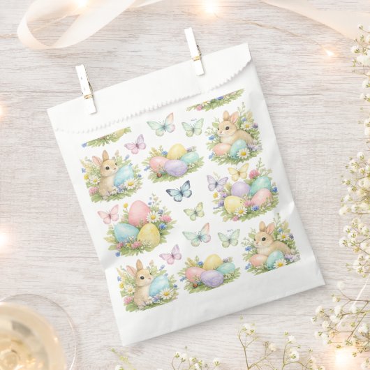Oster-Eier & Hasen Blumen & Schmetterlinge Geschenktütchen (Ausgeschnitten)