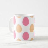 Oster-Eier im Pastell-Muster Rosa Pfirsich Kaffeetasse (Vorderseite Links)