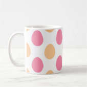 Oster-Eier im Pastell-Muster Rosa Pfirsich Kaffeetasse (Links)