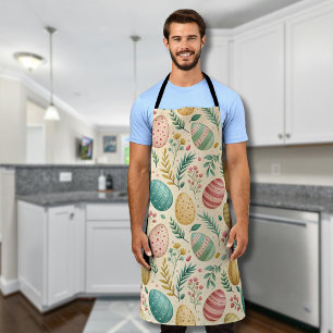 Oster-Eier im Vintage-Stil mit floralen Knospen Schürze