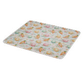 Oster-Eier & Karotten Wasserfarben-Muster Schneidebrett (Ecke)