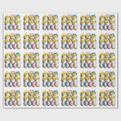 Oster-Eier Kinder Geschenkpapier (Flach)
