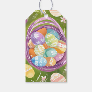Oster-Eier-Korb   Frühlings-Pastell-Wasserfarbe Geschenkanhänger