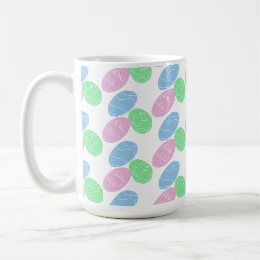 Oster-Eier Kritzeleien  Kaffeetasse (Links)