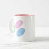 Oster-Eier Kunst  Zweifarbige Tasse (Vorderseite Links)