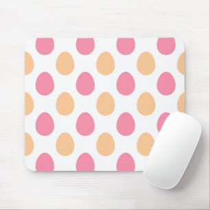 Oster-Eier-Mauspad mit rosa Pfirsich-Frühlingsmust Mousepad