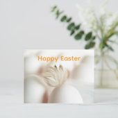 Oster-Eier mit Feder-Grafik Postkarte (Stehend Vorderseite)