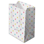 Oster-Eier-Muster-Geschenktasche Mittlere Geschenktüte (Rückseite Schrägansicht)