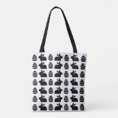 Oster-Eier Osterhase Frohe Ostern Muster Tasche (Rückseite)