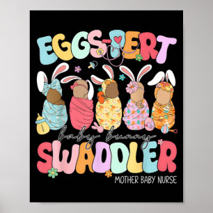 Oster-Eier-Pert-Baby-Hase-Wickelkind Mutter Baby Poster