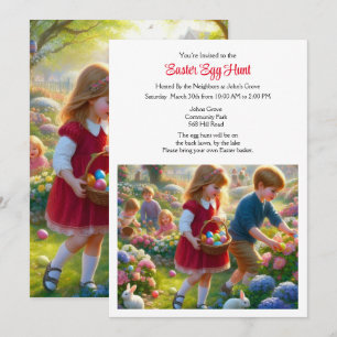 Oster-Eier-Such-Einladung Einladung