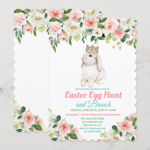 Oster-Eier-Suche Floral Watercolor Einladung