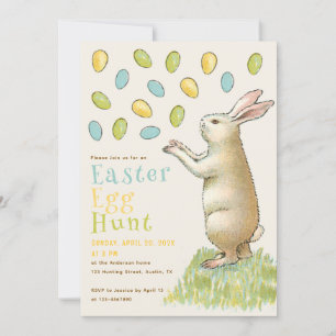 Oster-Eier-Suche Hase Süßes Kaninchen Einladung