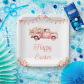 Oster-Eier-Suche mit rosa Lastwagen Pappteller (Party)