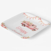 Oster-Eier-Suche mit rosa Lastwagen Pappteller (Gewinkelt)