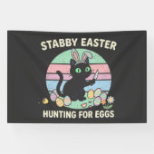 Oster-Eierjagd Lustige Katze Banner (Horizontal)