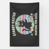 Oster-Eierjagd Lustige Katze Banner (Vertikal)