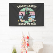 Oster-Eierjagd Lustige Katze Banner (InSitu)