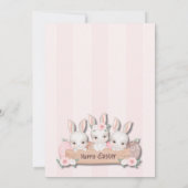 Oster-Einladung zum ersten Geburtstag - Kawaii-Kan Einladung (Rückseite)