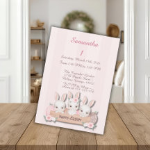 Oster-Einladung zum ersten Geburtstag - Kawaii-Kan