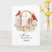 Oster-Erinnerungskardinal-Fenster Karte (Gelbe Blume)