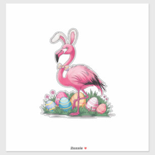 Oster-Flamingo-T-Shirt Aufkleber