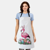 Oster-Flamingo-T-Shirt Schürze (Getragen)