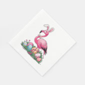 Oster-Flamingo-T-Shirt Serviette (Ecke)