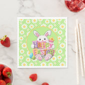 Oster-Frühlings-Gänseblümchen-Hase  Serviette (Beispiel)
