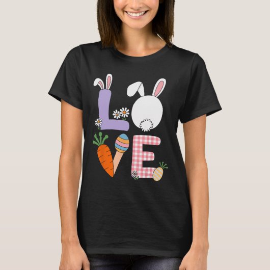 Oster-Frühlings-Liebe-Hasenohren T-Shirt (Vorderseite)