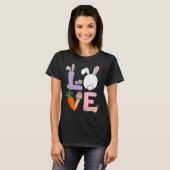Oster-Frühlings-Liebe-Hasenohren T-Shirt (Vorne ganz)