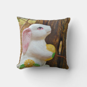 Oster-Frühlingsblumen-Hase Kissen