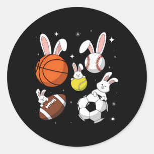 Oster-Fußball Sport Bysketbyll Bysebyll Footbyll Runder Aufkleber