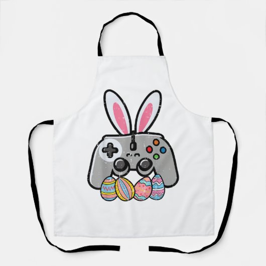 Oster-Gaming-Controller-Hasenohren Jungen Kinder Y Schürze (Vorderseite)