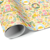 Oster-Garten-Gelb-Verpackungspapier Geschenkpapier (Rolleneckpunkt)