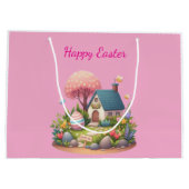 Oster-Geschenktüte – Hase und Ei Frühlings-Partyge Große Geschenktüte (Rückseite)