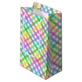 Oster-Gingham-Geschenktasche 8 Kleine Geschenktüte (Vorderseite Schrägansicht)