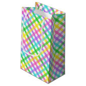Oster-Gingham-Geschenktasche 8 Kleine Geschenktüte (Rückseite Schrägansicht)