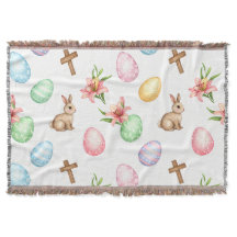 Oster-Gnade – Nahtloses Pastell-Hasen- und Kreuz-P