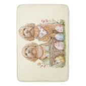 Oster-Goldendoodle-Hunde Badematte (Vorderseite Vertikal)