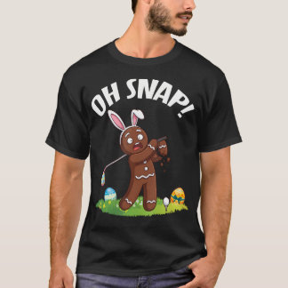 Oster-Golf-Gingerbread-Mann Oh Snap gebrochener Ar T-Shirt