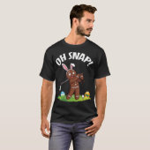 Oster-Golf-Gingerbread-Mann Oh Snap gebrochener Ar T-Shirt (Vorne ganz)